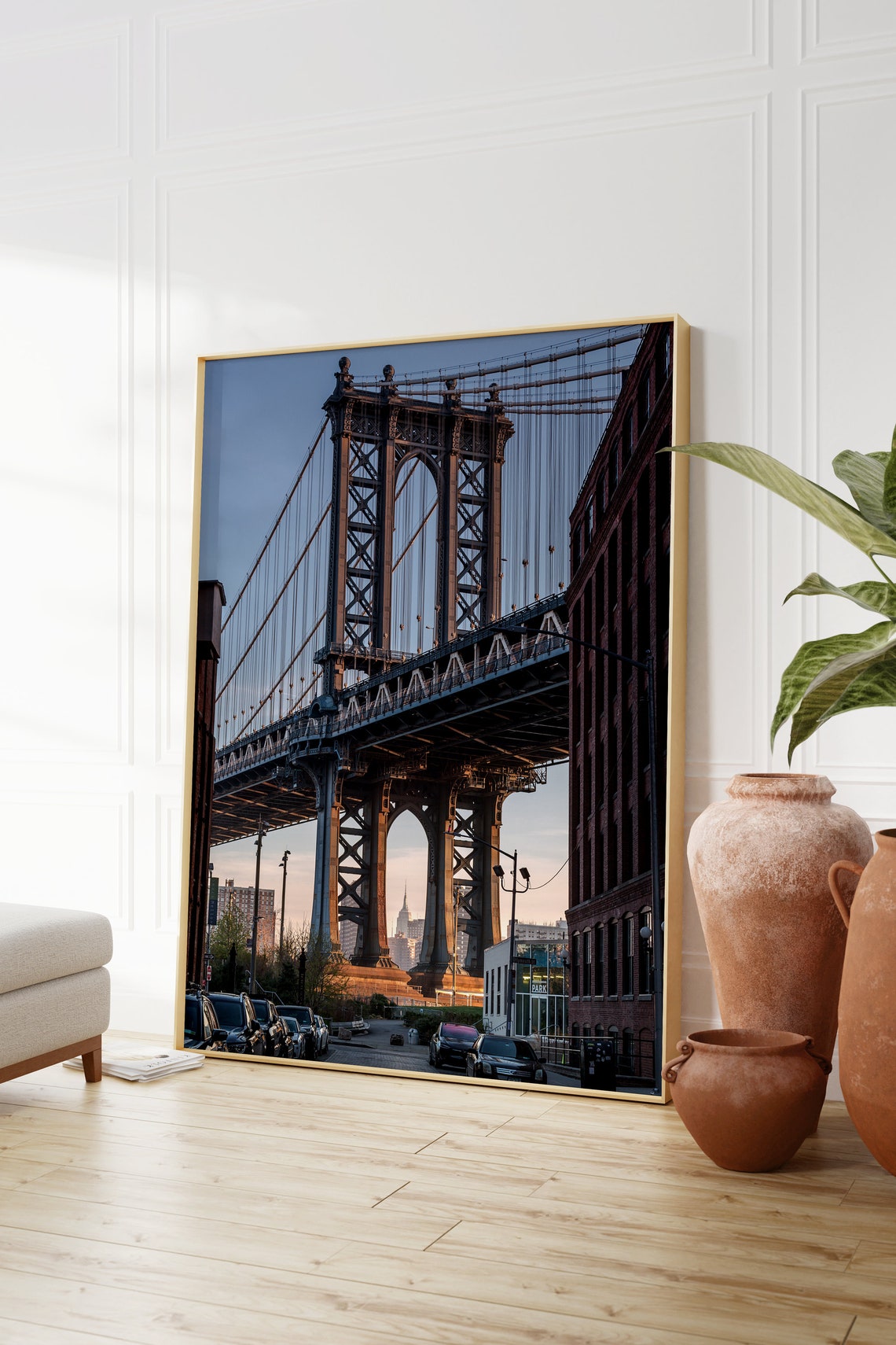 Brooklyn DUMBO Manhattan Bridge Empire State View New York City Poster - Image 2