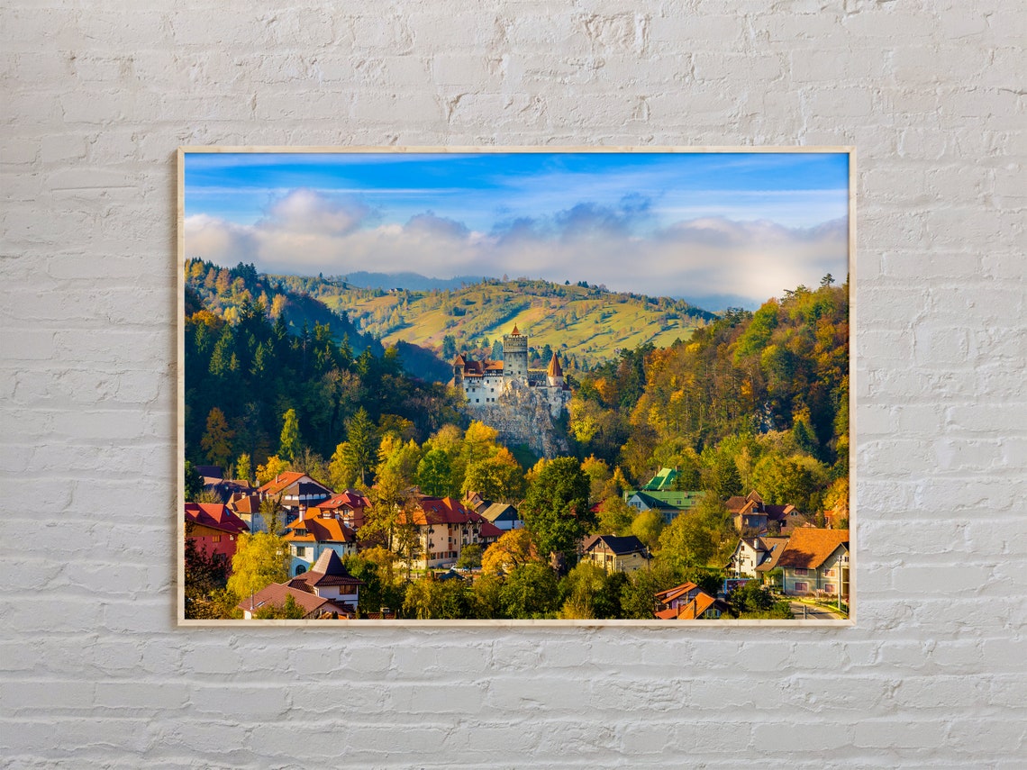 Legendary Bran Castle Romania Dracula Castle on Rocky Hill Poster