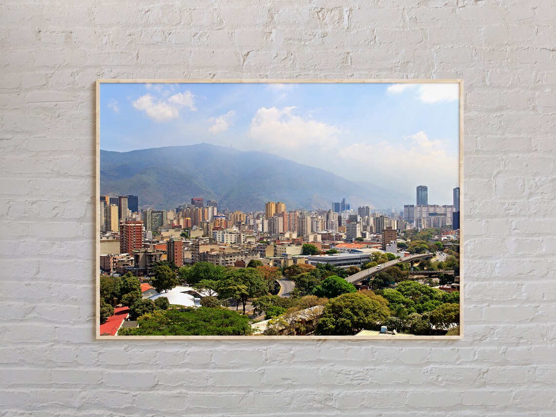 Caracas Real Photo Print, Venezuela Travel Poster