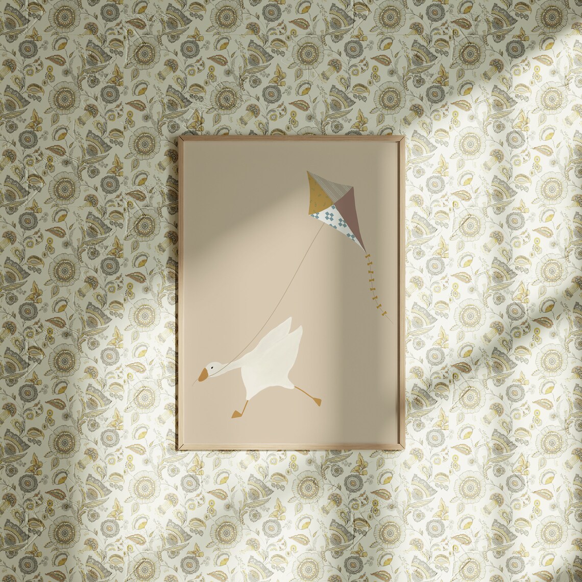 Silly Goose Cute Goose Poster, Neutral Nursery Decor - Image 3