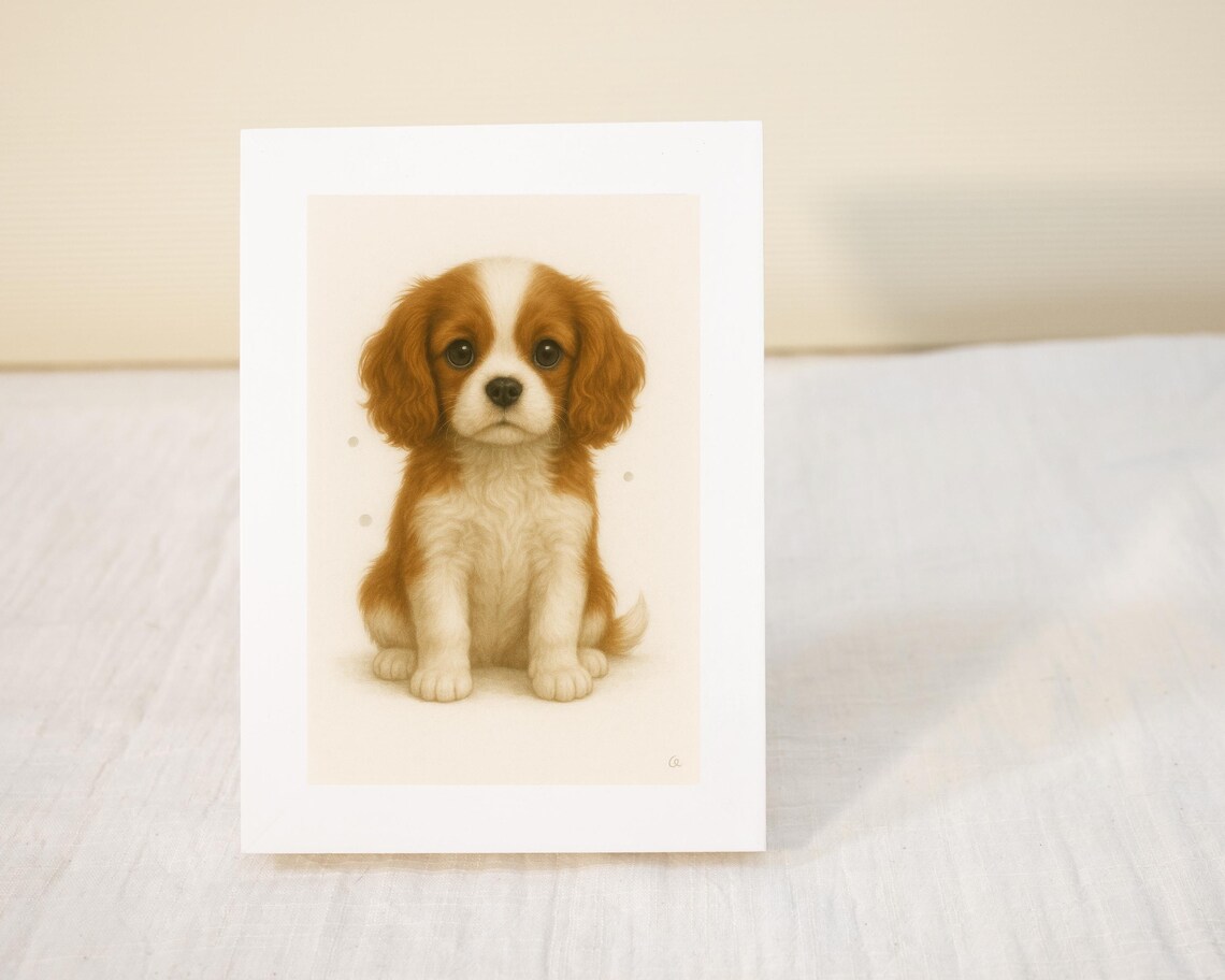 Cavalier King Charles Spaniel, Nursery Kids Room Art - Image 3