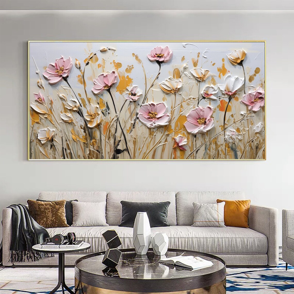 Minimalist Floral Oil Painting, Custom Wall Art Print - Image 4