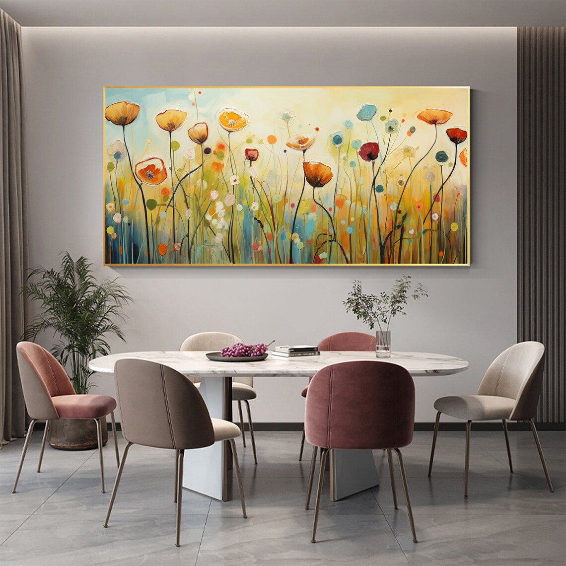 Abstract Poppy Flower Oil Painting, Custom Art Print - Image 5