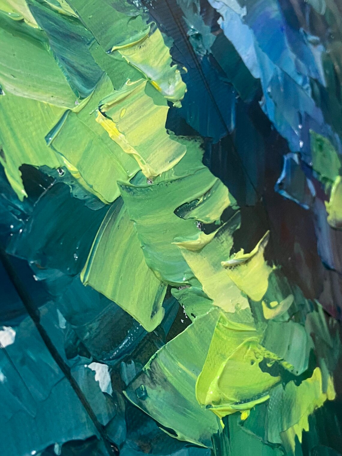 Custom Abstract Forest Oil Painting, Minimalist Art Print - Image 5