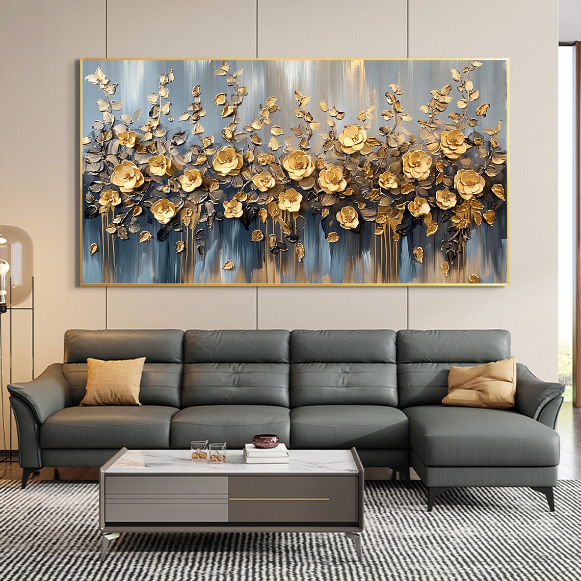 Abstract Rose Flower Oil Painting, Modern Floral Art Print - Image 8