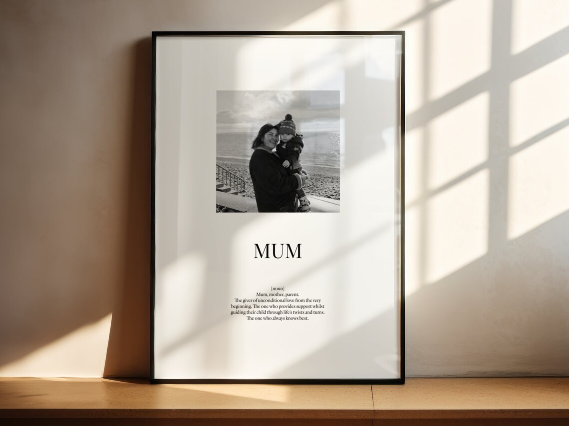 Personalised Mum Definition Poster, Family Quote Print