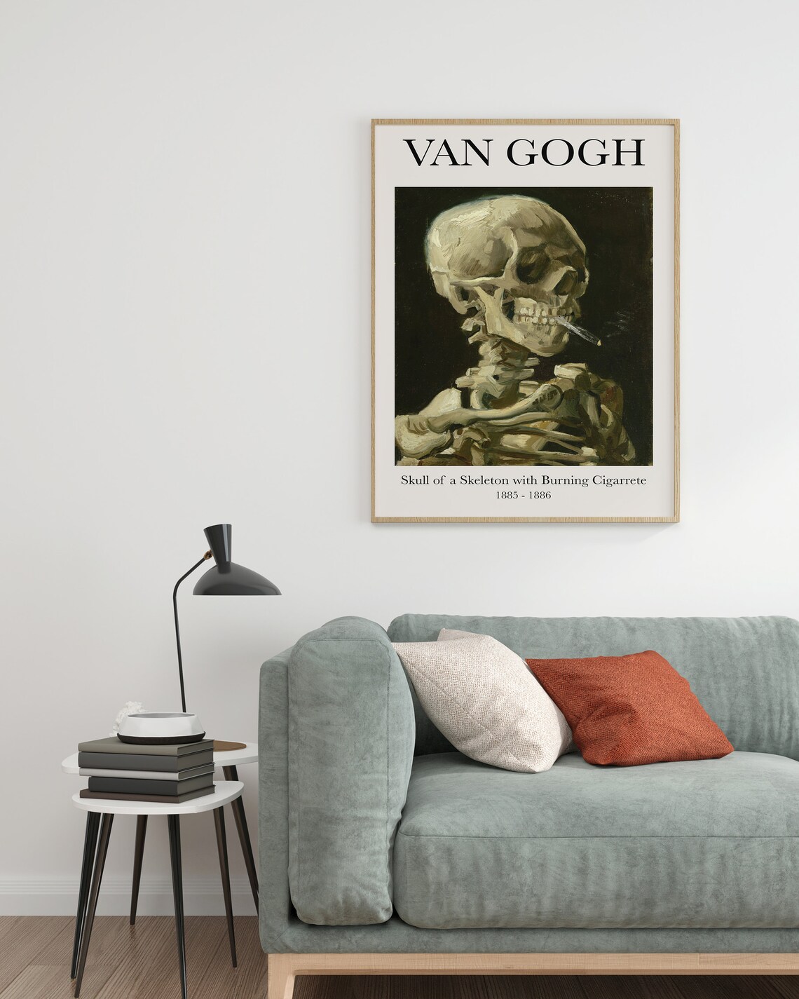 Van Gogh Skull Of A Skeleton, Dark Academia Poster - Image 2