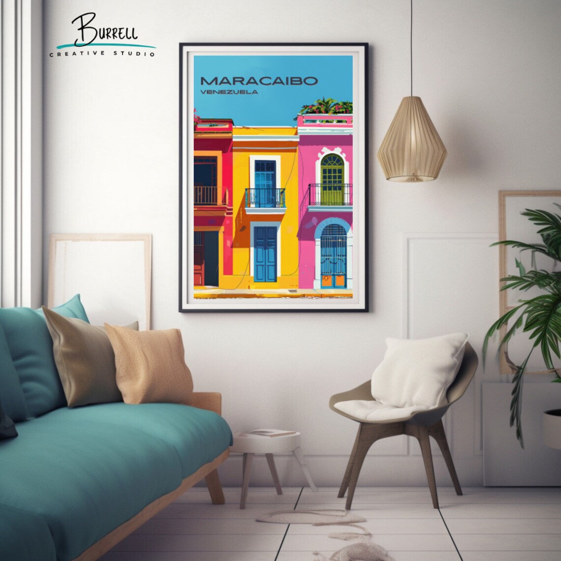 Maracaibo Venezuela Calle Carabobo Travel Poster - Image 3