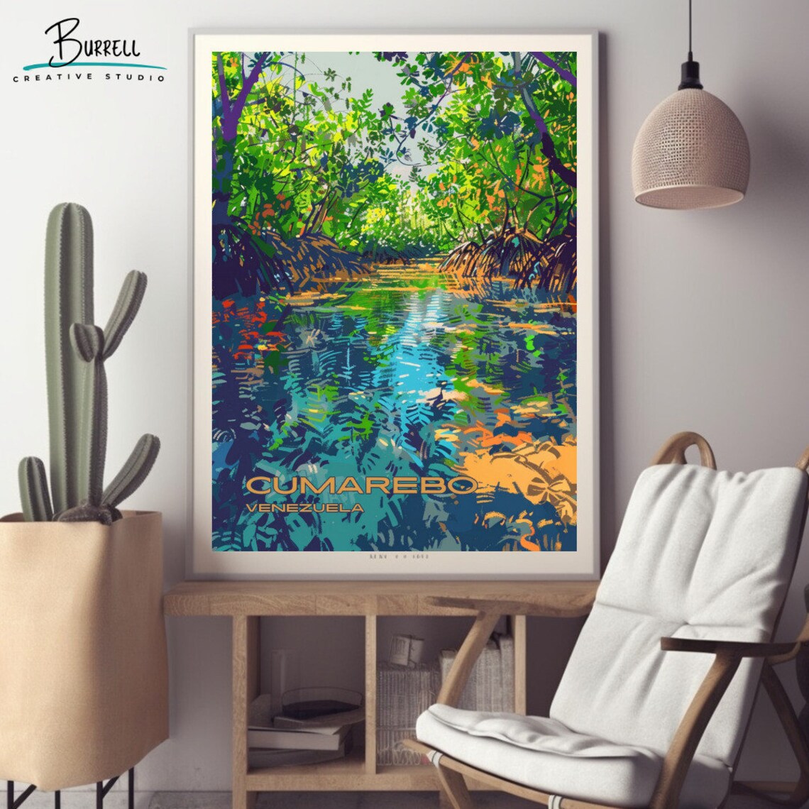 Cumarebo Venezuela Mangrove Forest Green Channel Nature Travel Poster - Image 2