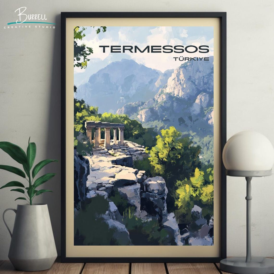 Termessos Turkiye Ancient Ruins Pine Forest Mountain Scenery Poster - Image 5