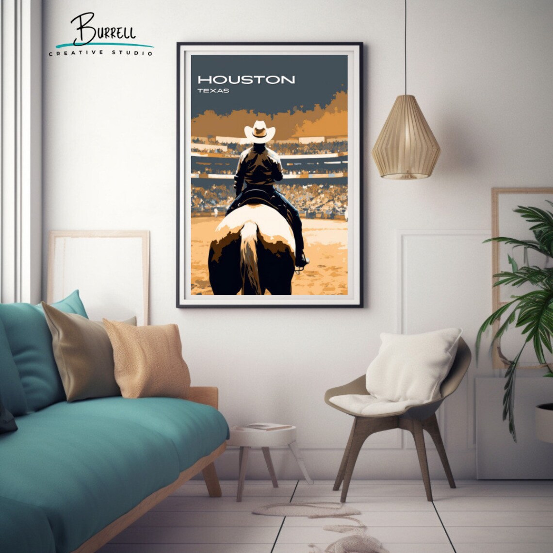 Houston Texas Livestock And Rodeo Show Travel Poster - Image 3