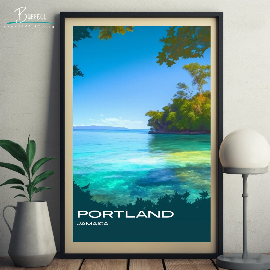 Port Antonio Jamaica Travel Poster, Island Art Print - Image 4