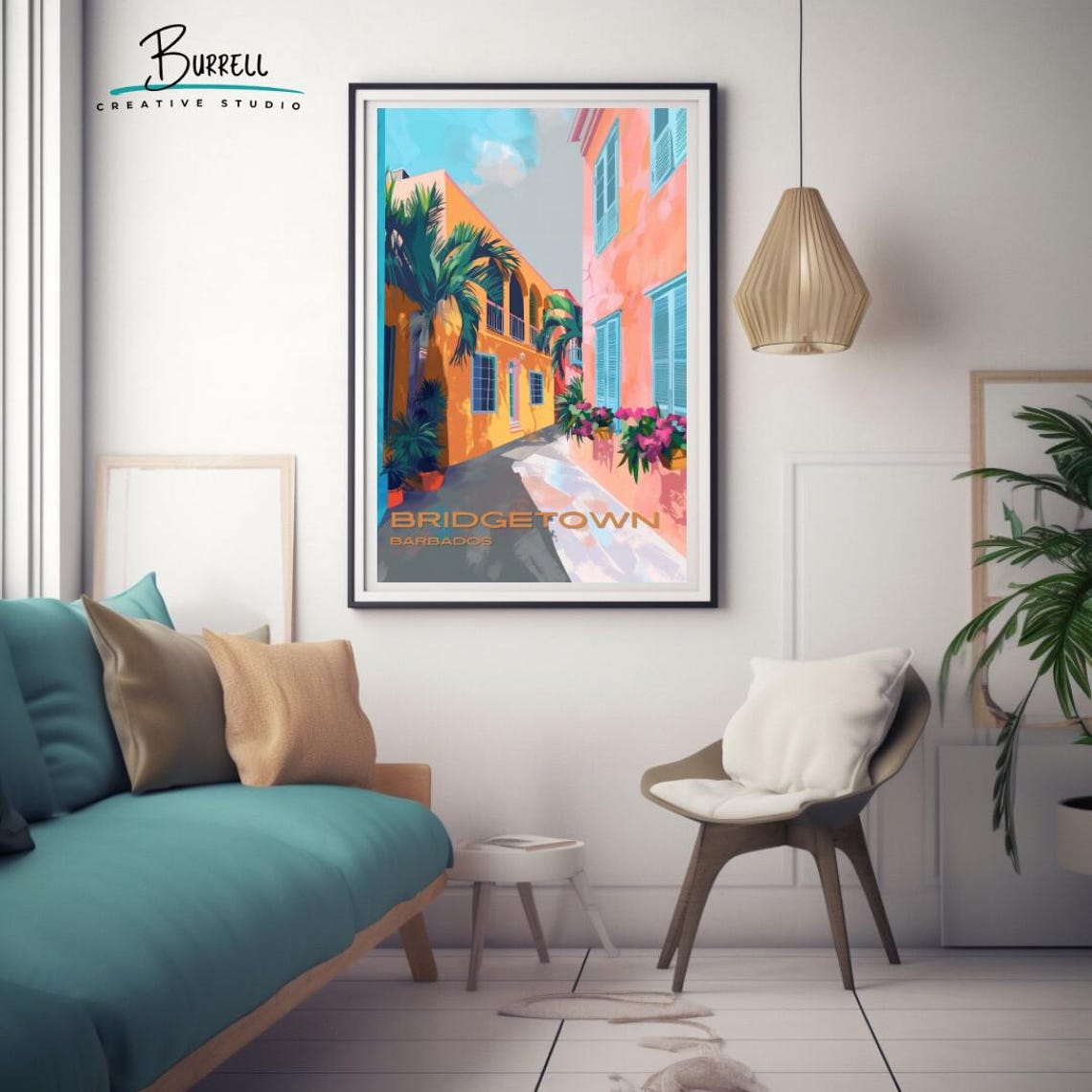 Bridgetown Barbados Island Life Travel Poster Wall Art Poster Print - Image 3
