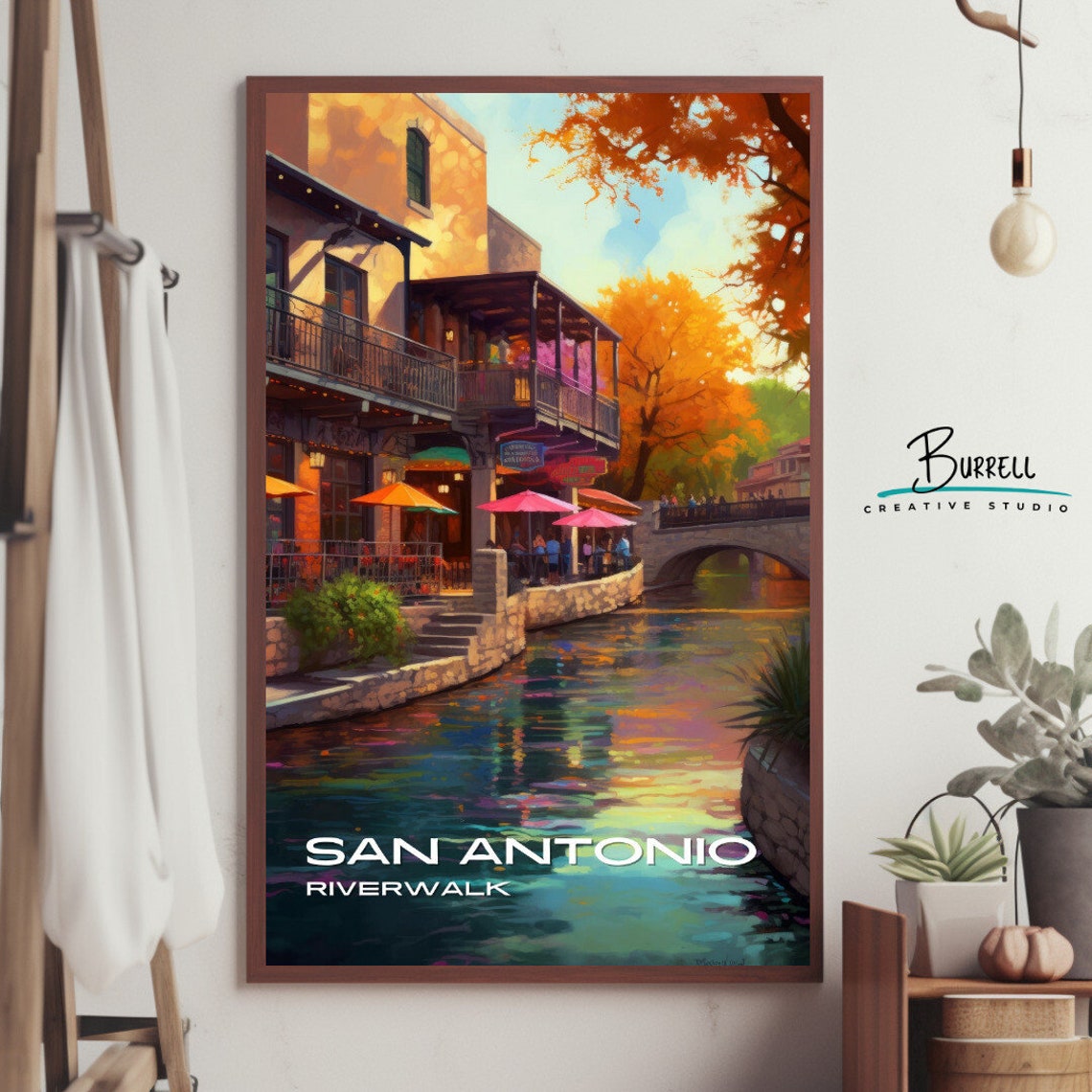 San Antonio Texas Riverwalk Canal Dining Terrace Restaurants Poster - Image 4