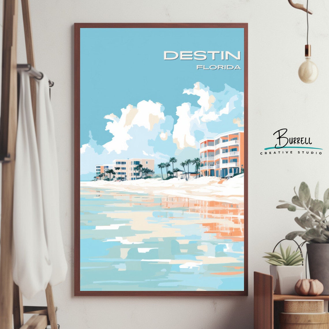 Destin Florida Crystal Sands White Beach Emerald Coast Resort Poster - Image 4