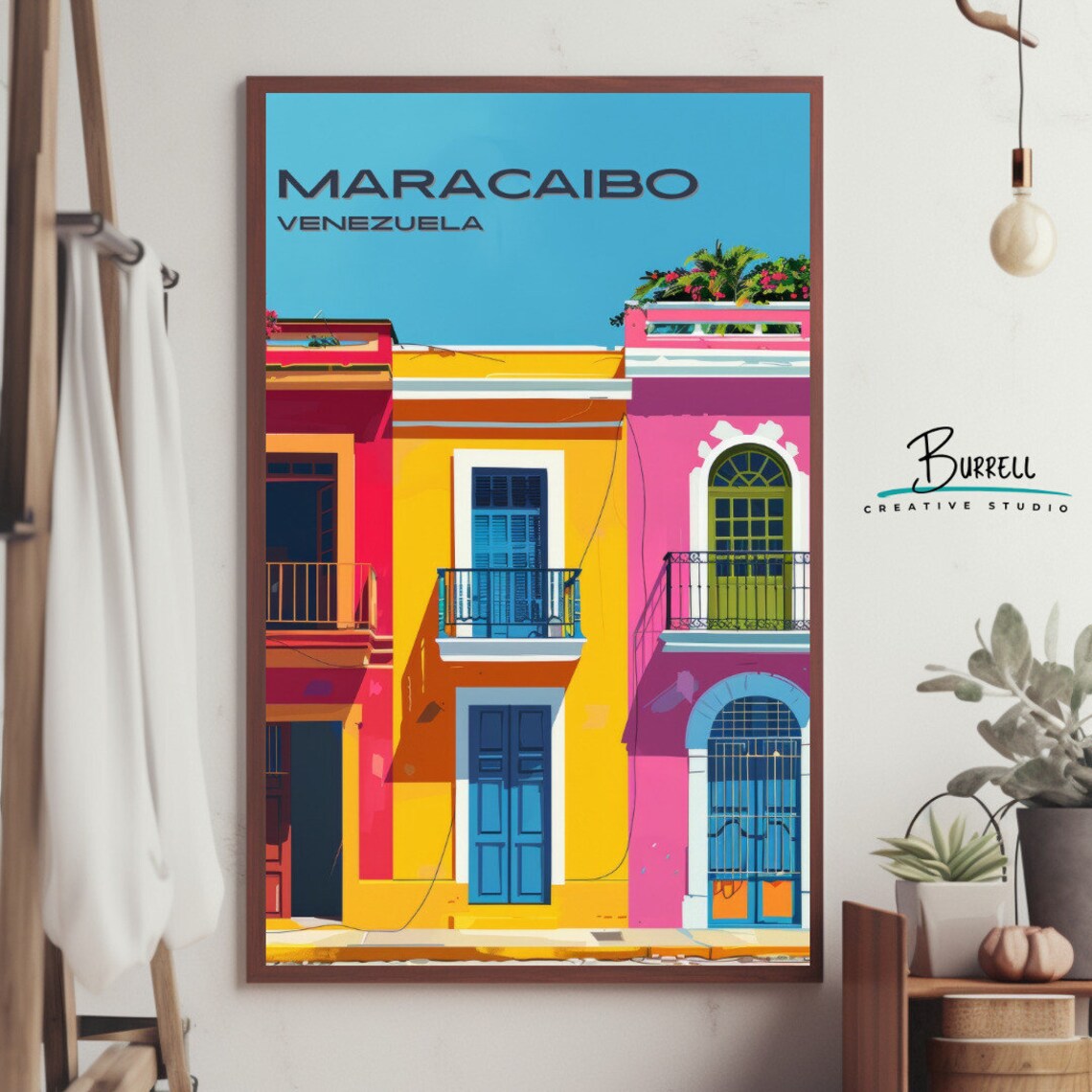 Maracaibo Venezuela Calle Carabobo Travel Poster - Image 4