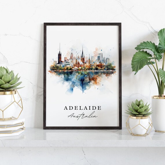 Adelaide Australia Travel Poster, Custom Text