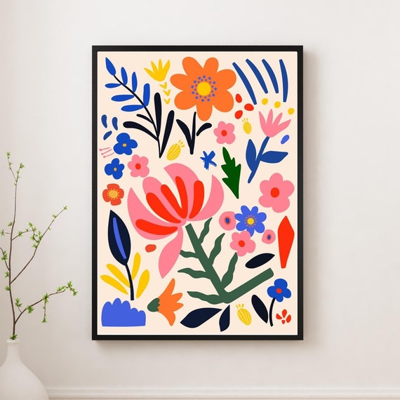 Maximalist Poster Unframed Eclectic Abstract Wall Art Colorful Bold Decor For Living Room Unique Modern Artwork Statement Home Decor