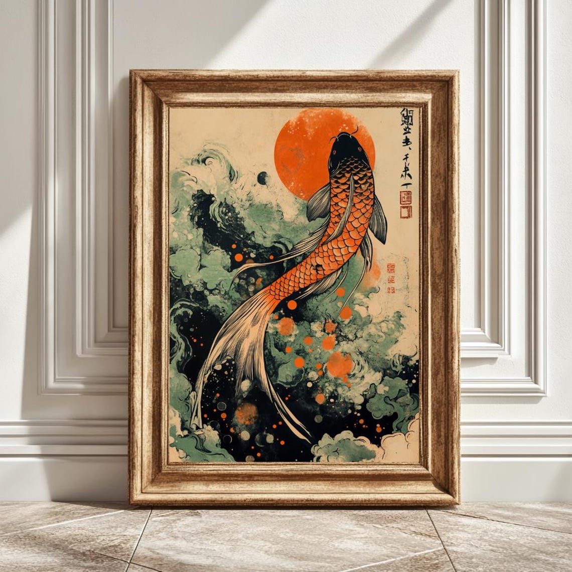 Koi Fish Japanese Artwork, Zen Art Print