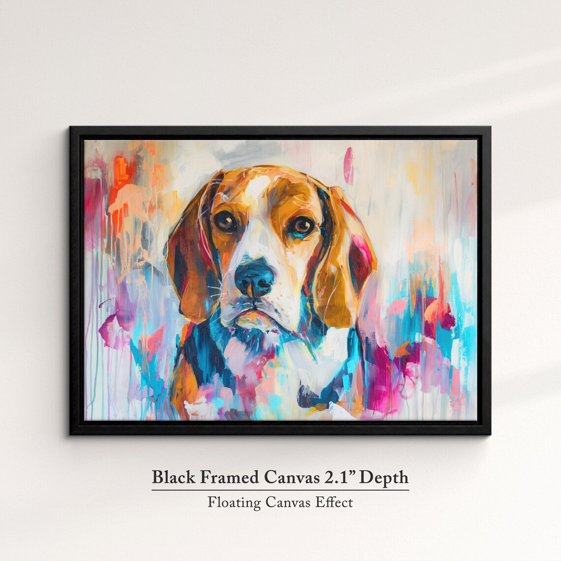 Beagle Abstract Oil Painting, Dog Lover Art Print - Image 2