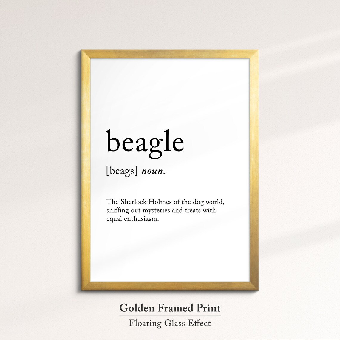 Beagle Funny Dictionary Definition Quote Minimalist Dog Breed Poster - Image 5