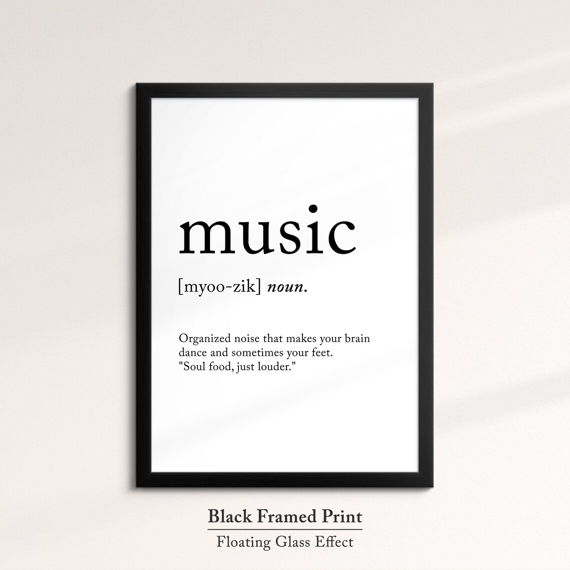 Music Minimalist Definition Quote Word Art Framed Print Framed Female Wall Art Lady Poster Feminine Home Decor Gifts For Her - Image 5