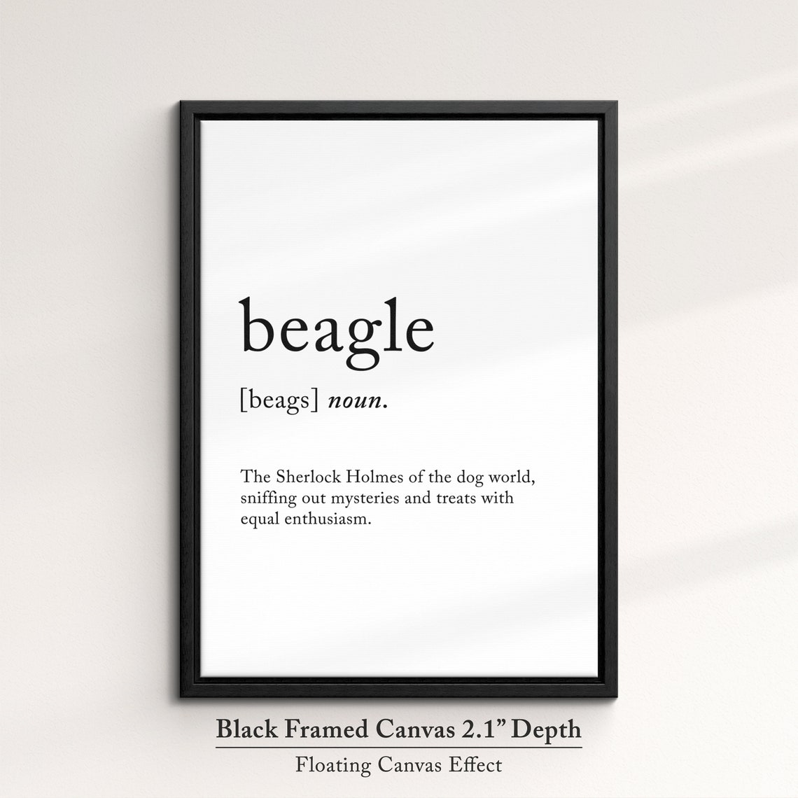 Beagle Funny Dictionary Definition Quote Minimalist Dog Breed Poster - Image 2