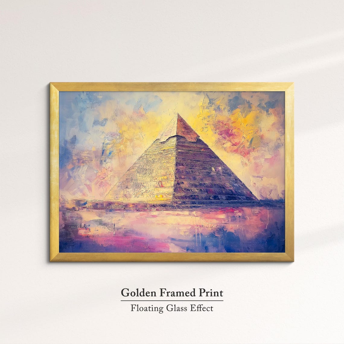 Great Pyramid Of Giza Sunset Abstract Oil Painting Egypt Desert Poster - Image 5