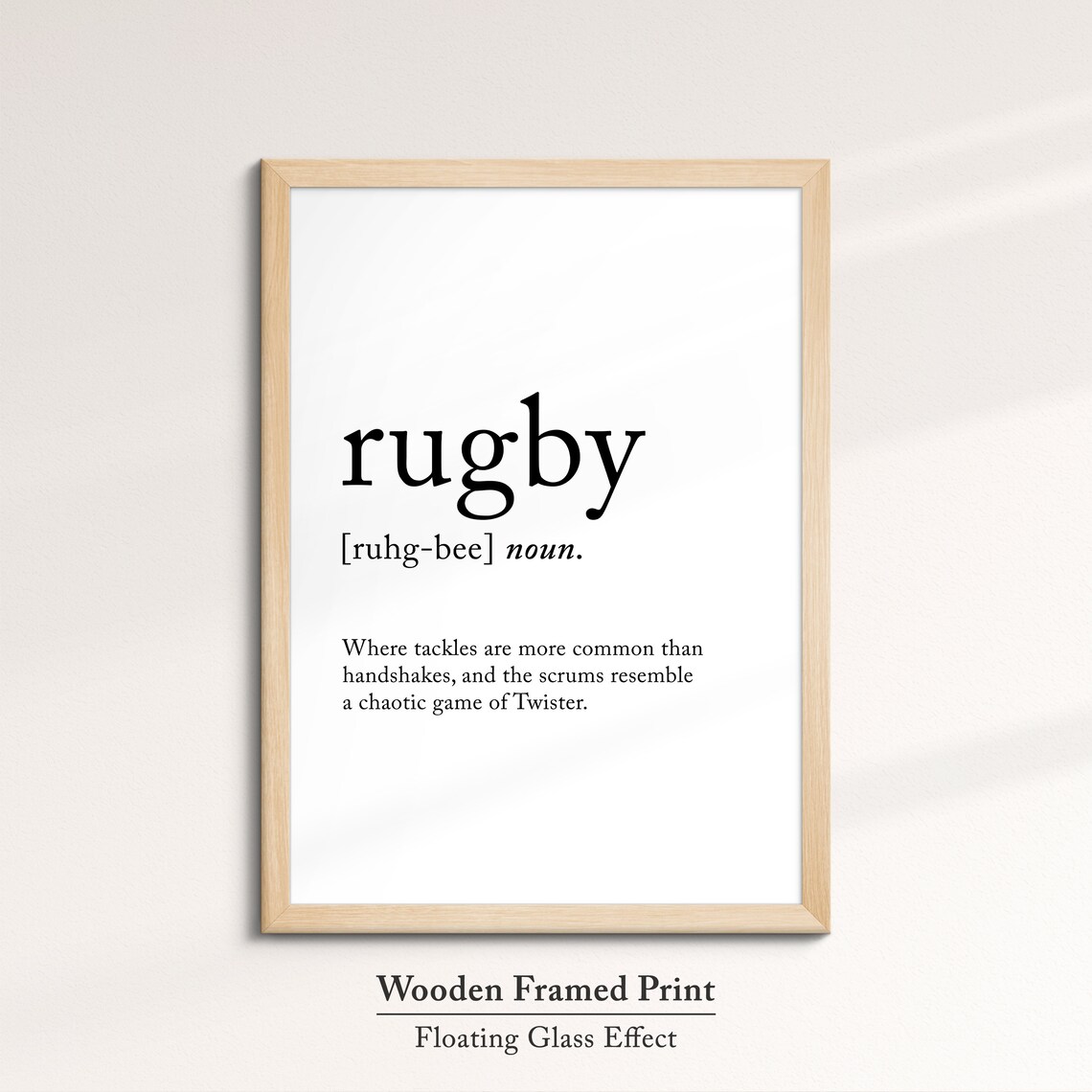 Rugby Definition Dictionary Funny Sports Quote Minimalist Framed Print Framed Wall Art Poster Home Decor Interior Rugby Gift - Image 6