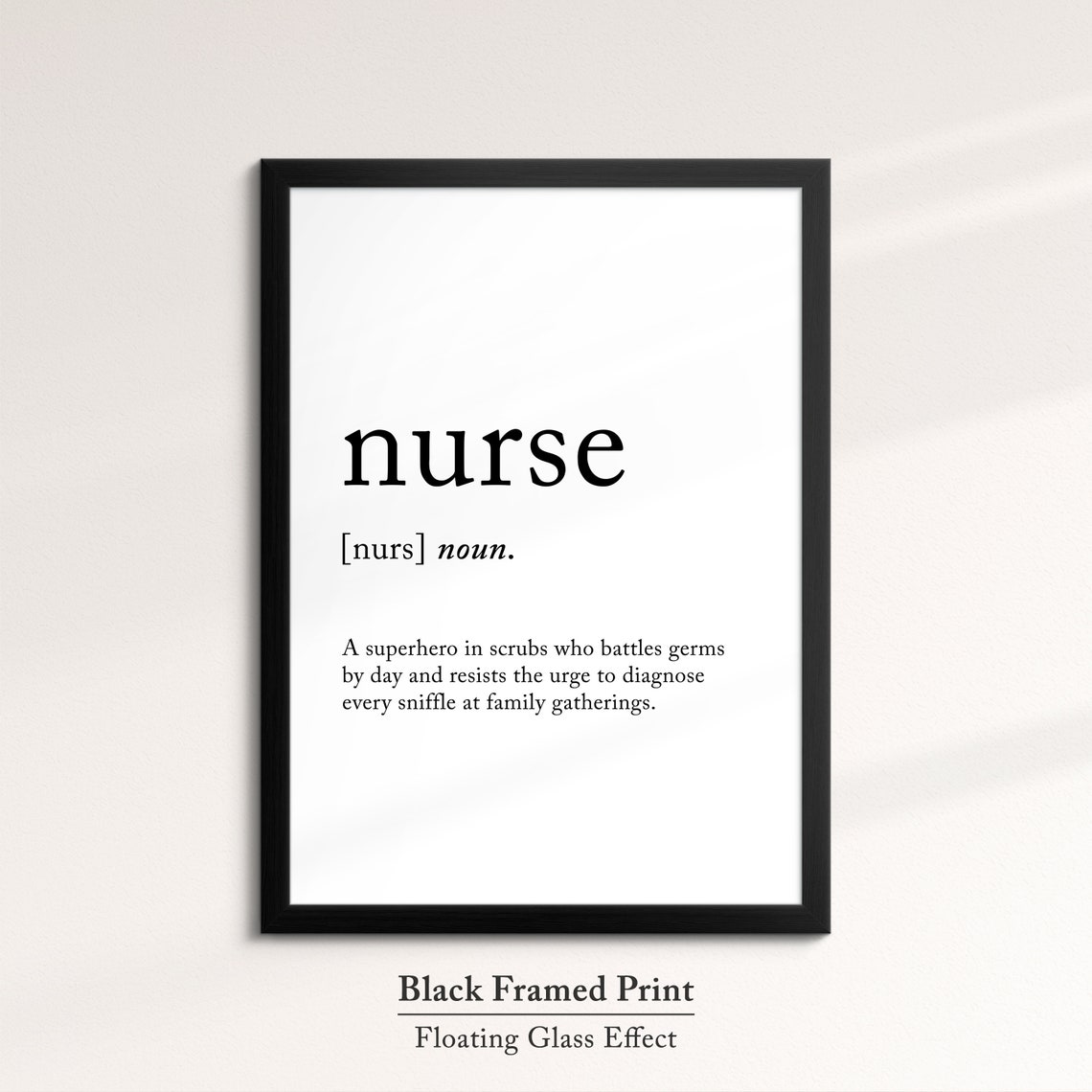 Nurse Funny Dictionary Definition Quote Minimalist Poster Gift - Image 8