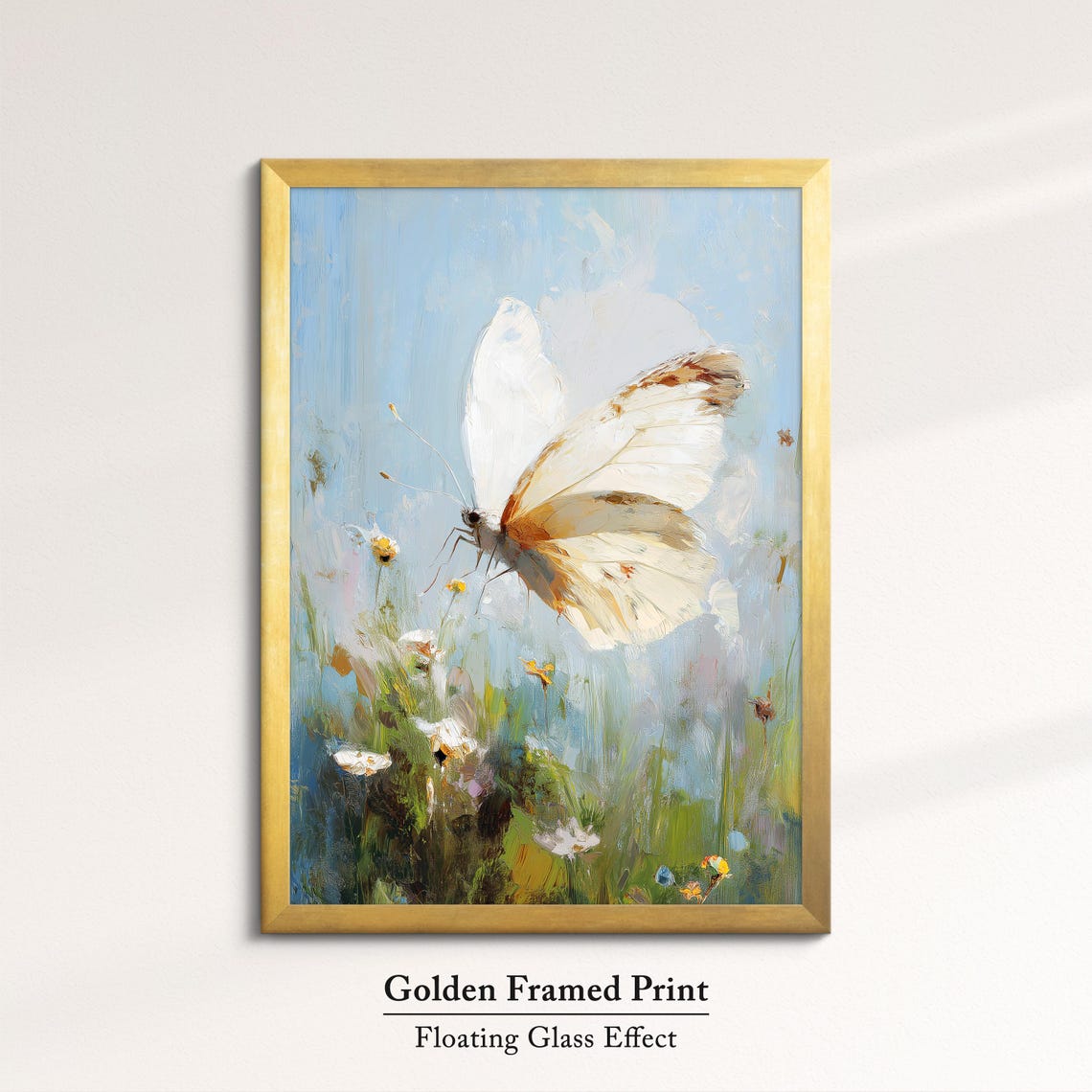 Colorful Butterfly Abstract Oil Painting Framed Print Framed Portrait Wall Art Poster Home Decor Interior Butterfly Lover Gift - Image 5