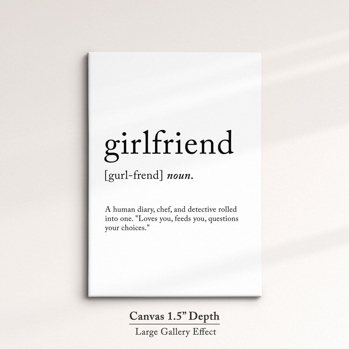 Girlfriend Minimalist Definition Quote Word Art Framed Print Framed Female Wall Art Lady Poster Feminine Home Decor Gifts For Her - Image 2