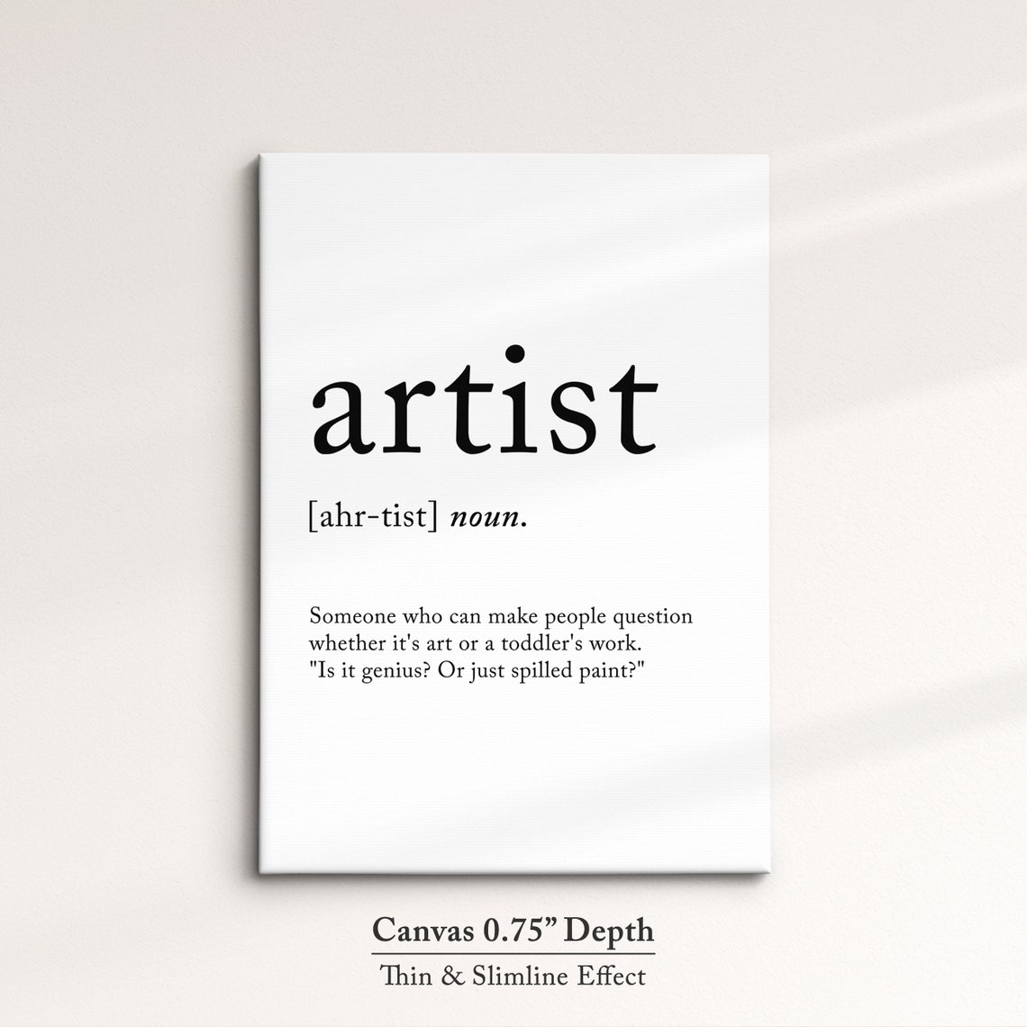 Artist Funny Dictionary Definition Quote Minimalist Typography Poster - Image 3