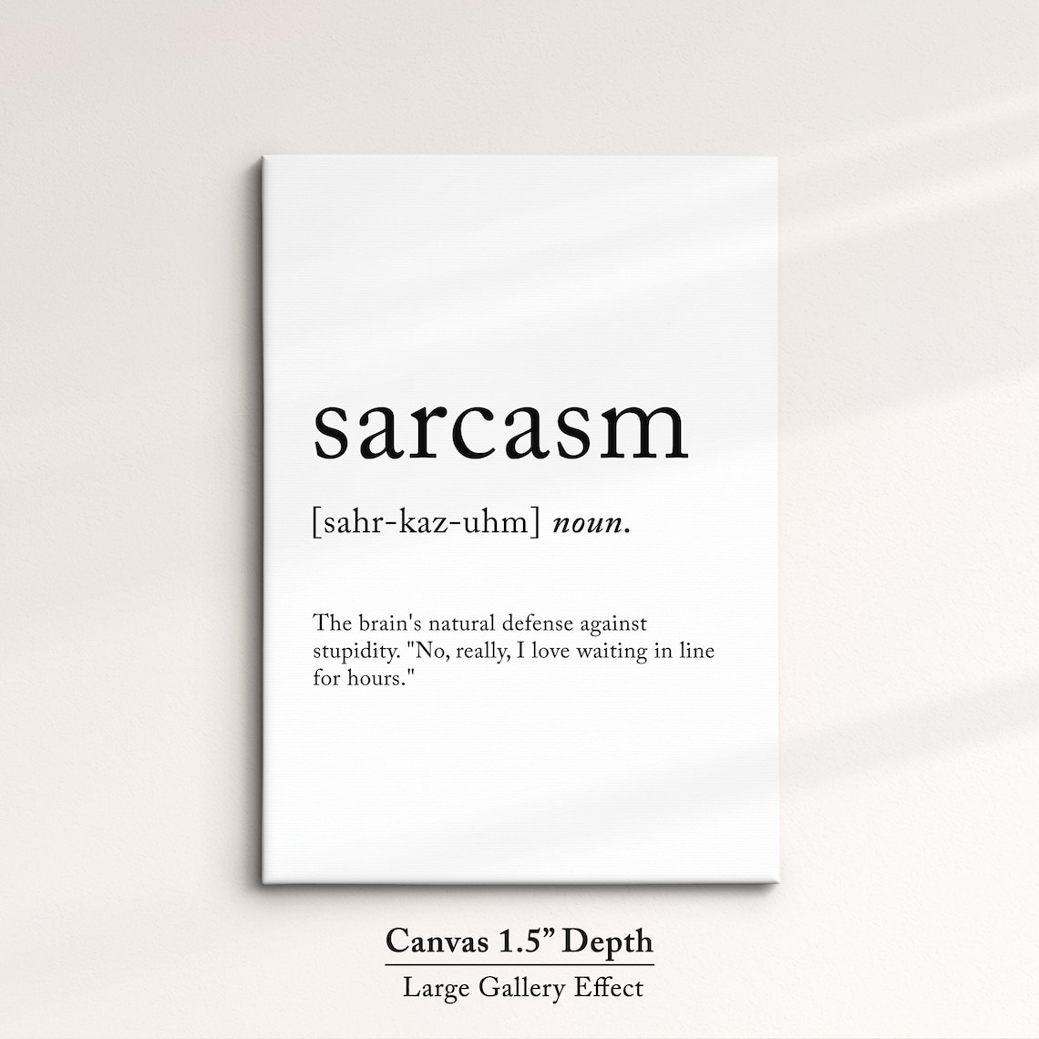 Sarcasm Funny Dictionary Definition Quote Minimalist Typography Poster - Image 2