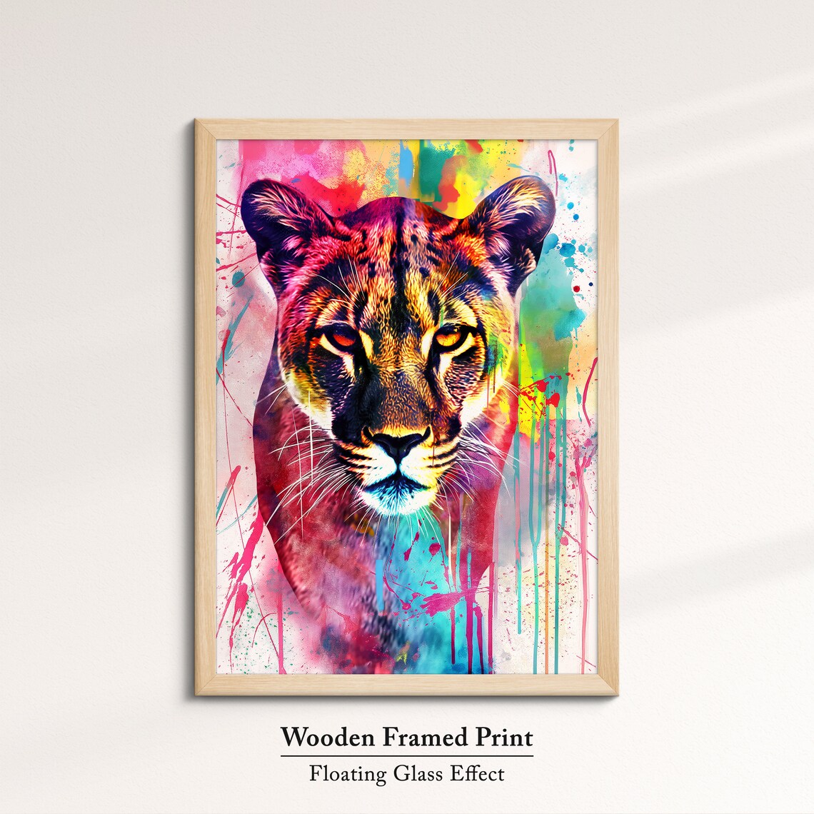 Colorful Lioness Art Print, Bold Wildlife Decor - Image 6