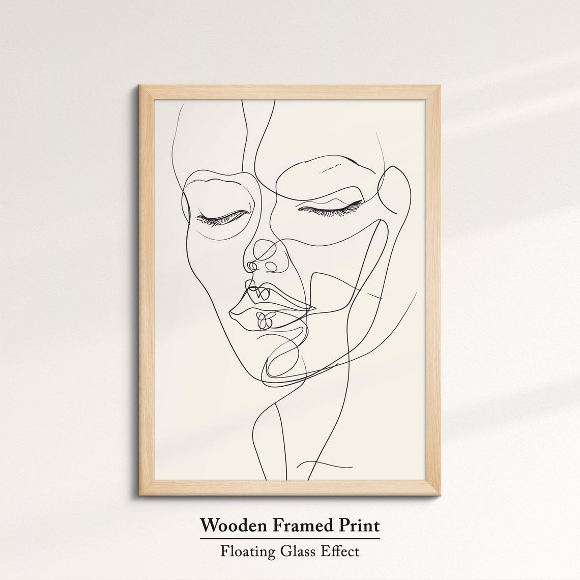 Minimalist One Line Face Abstract Art Print Serene Line Drawing Poster - Image 6