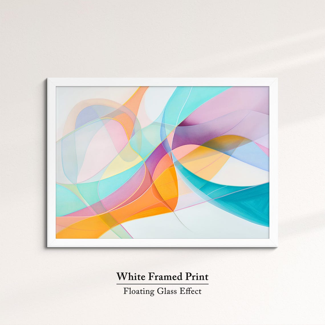 Soft Pastel Abstract Flowing Ribbons Contemporary Minimalist Wall Art - Image 7