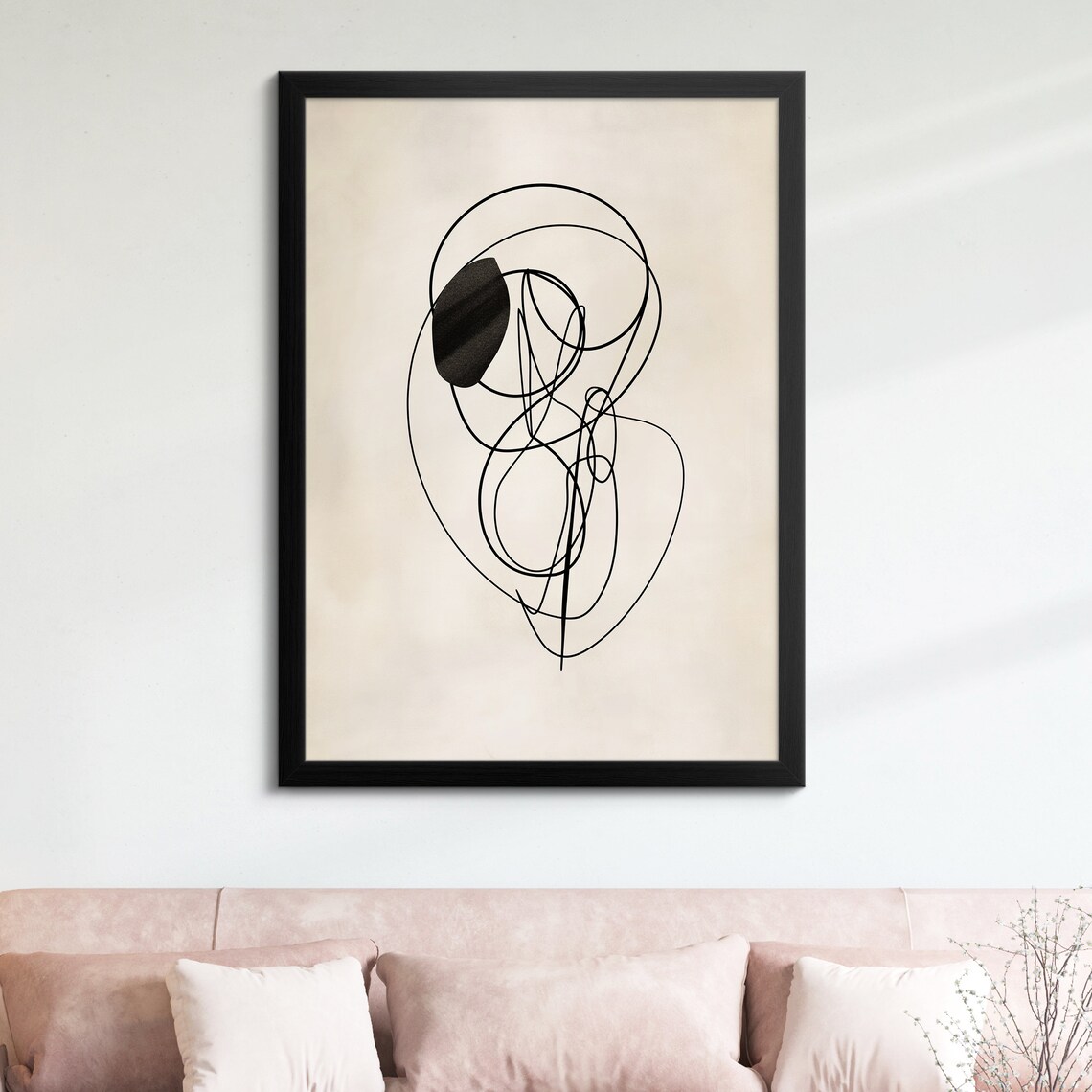 Abstract Continuous Line Drawing Scribble Art Modern Minimalist Wall Art Print - Image 8