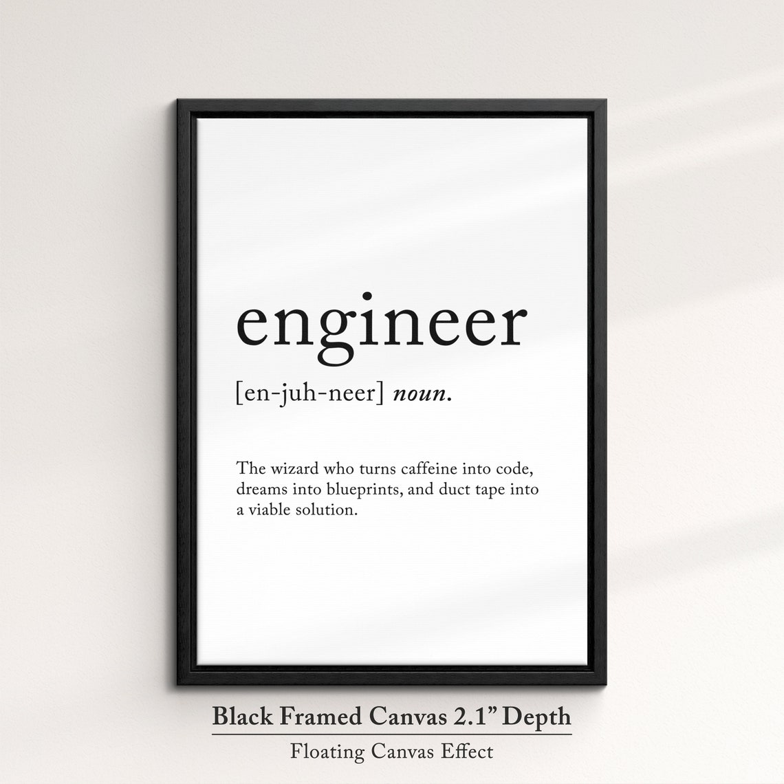 Engineer Funny Dictionary Definition Quote Minimalist Poster Gift - Image 2