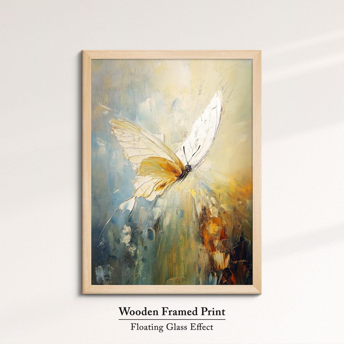 Colorful Butterfly Abstract Oil Painting Framed Print Framed Portrait Wall Art Poster Home Decor Interior Butterfly Lover Gift - Image 6