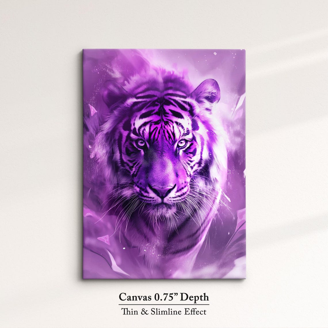 Purple Tiger Art Vibrant Framed Wall Decor Bold Wildlife Artwork Perfect For Living Room Or Bedroom Gift For Animal Lovers - Image 4