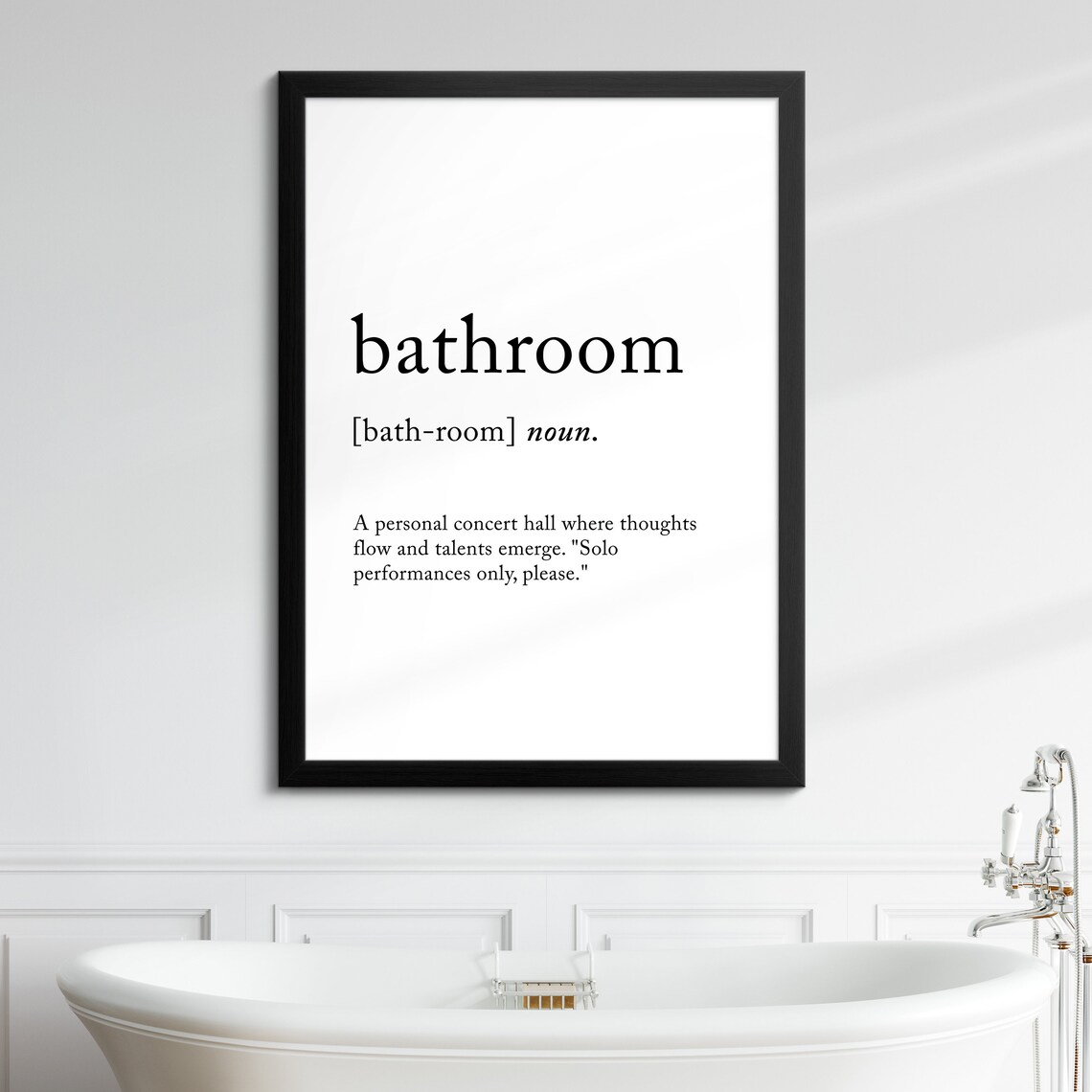 Bathroom Minimalist Definition Quote Word Art Framed Print Framed Female Wall Art Lady Poster Feminine Home Decor Gifts For Her - Image 8