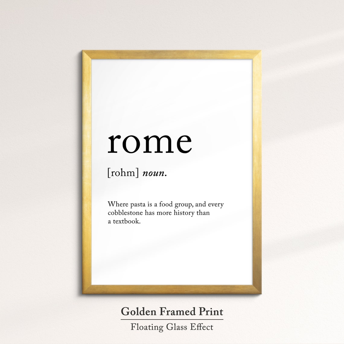 Rome Italy Funny Dictionary Definition Quote Minimalist Wall Poster - Image 5