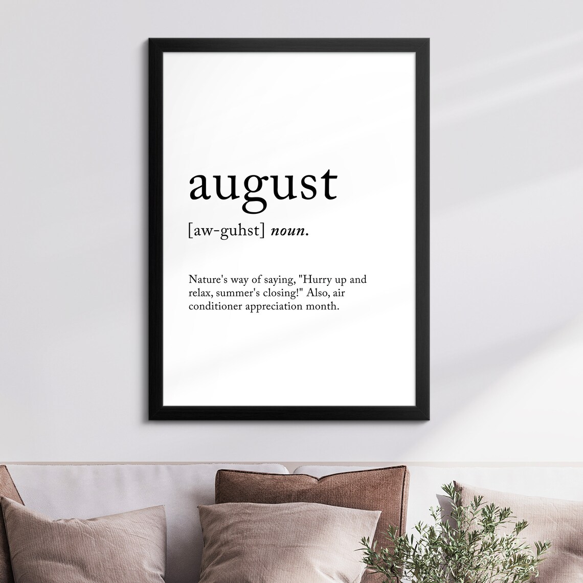 August Minimalist Definition Quote Word Art Framed Print Framed Female Wall Art Lady Poster Feminine Home Decor Gifts For Her - Image 8