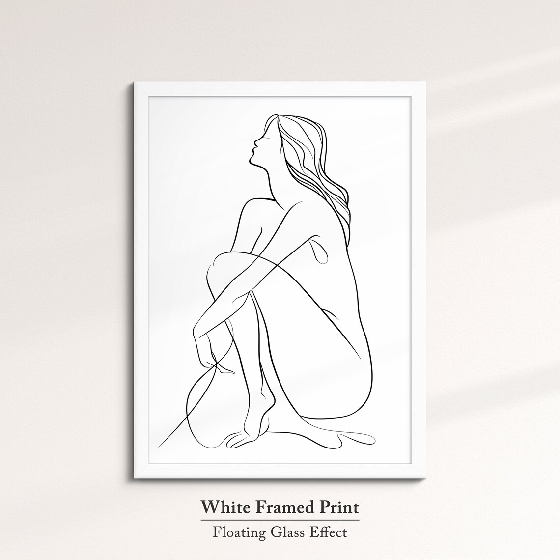 Seated Woman Profile Continuous Line Art Drawing Minimalist Wall Decor Poster - Image 7