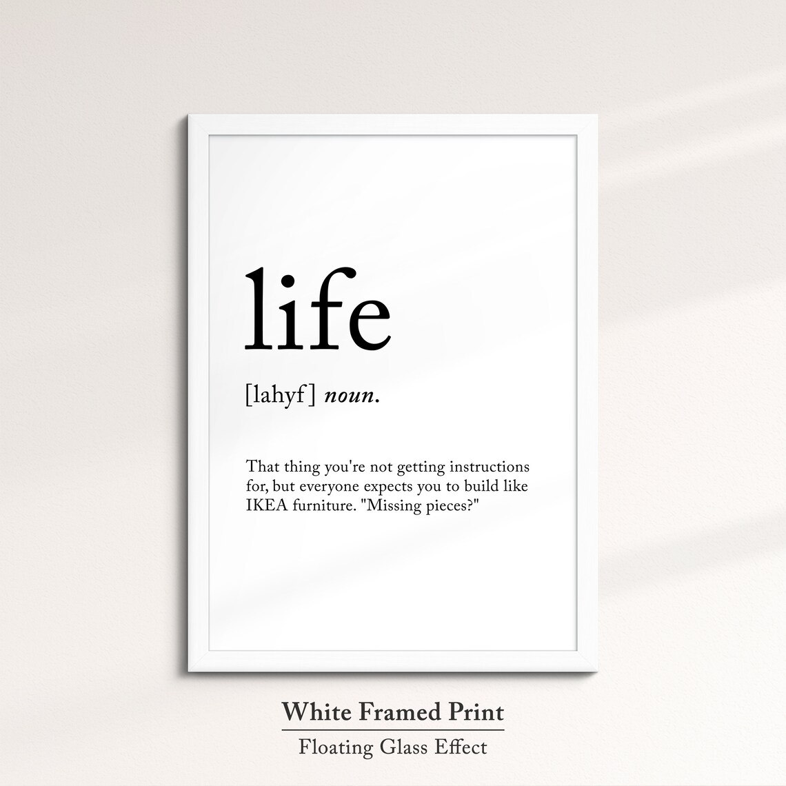Life Minimalist Definition Quote Word Art Framed Print Framed Female Wall Art Lady Poster Feminine Home Decor Gifts For Her - Image 7