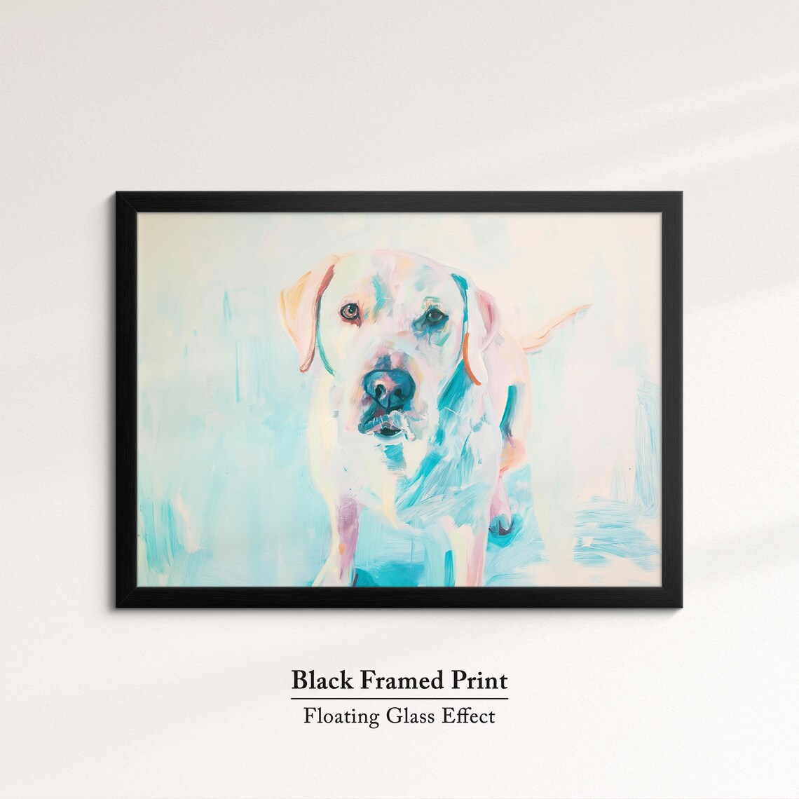 Golden Retriever Soft Pastel Abstract Portrait Painting Dog Poster - Image 8
