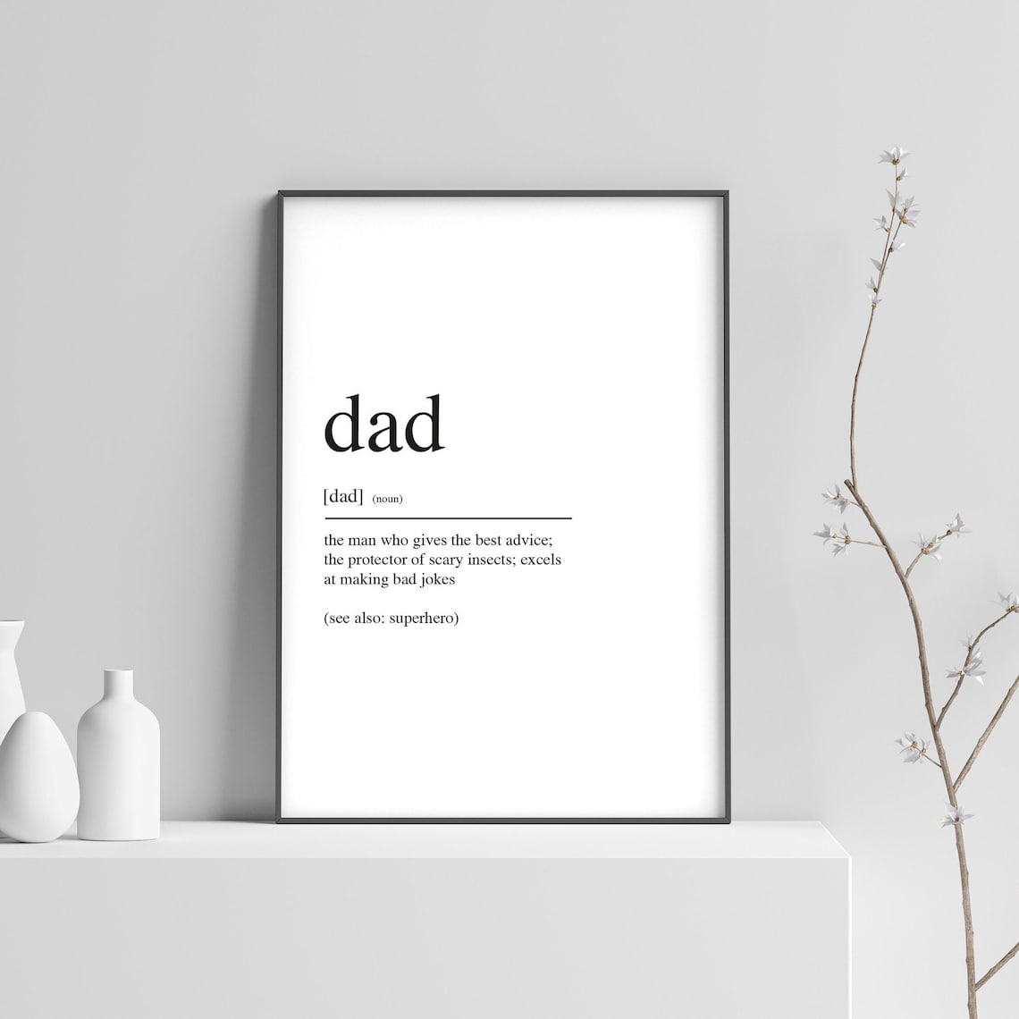 Dad Definition Christmas Gift Art Print