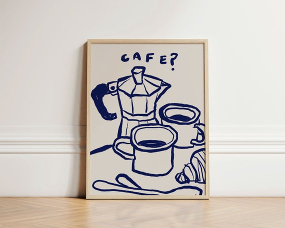 Cafe Coffee Print Poster Kitchen Wall Art Decor Apartment Trendy Unframed
