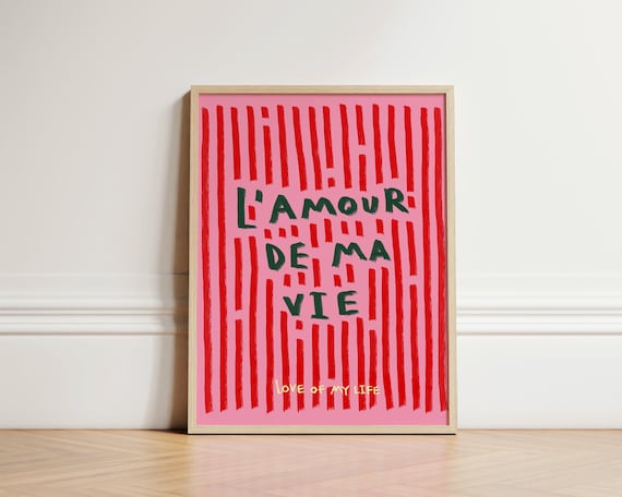 Lamour De Ma Vie French Poster Art Print